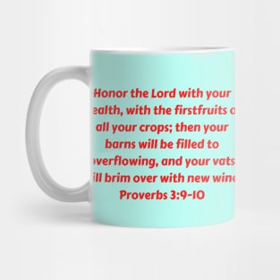 Bible Verse Proverbs 3:9-10 Mug